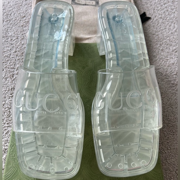 Gucci clear rubber slides NWT - Picture 7 of 10